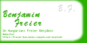 benjamin freier business card