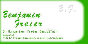 benjamin freier business card